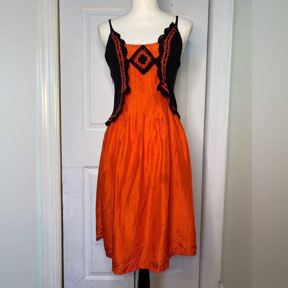 Y2K Designer Chloé Silk & Macramé Dress
